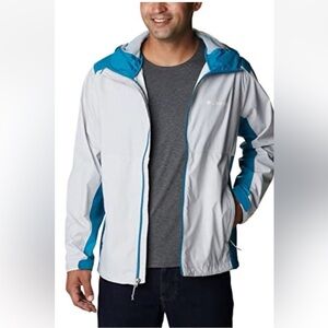 Brand New! Columbia’s Men Blue and White Windbreaker Jacket!